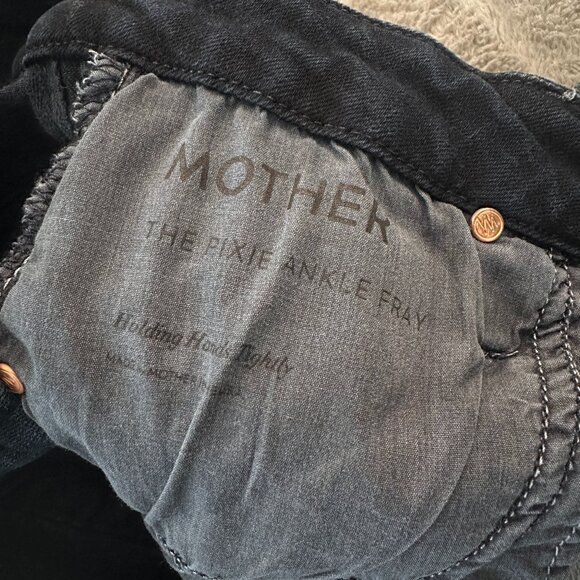 Mother Jeans The Pixie Ankle Fray Women's 26 Holding Hands Tightly Skinny - Picture 5 of 10